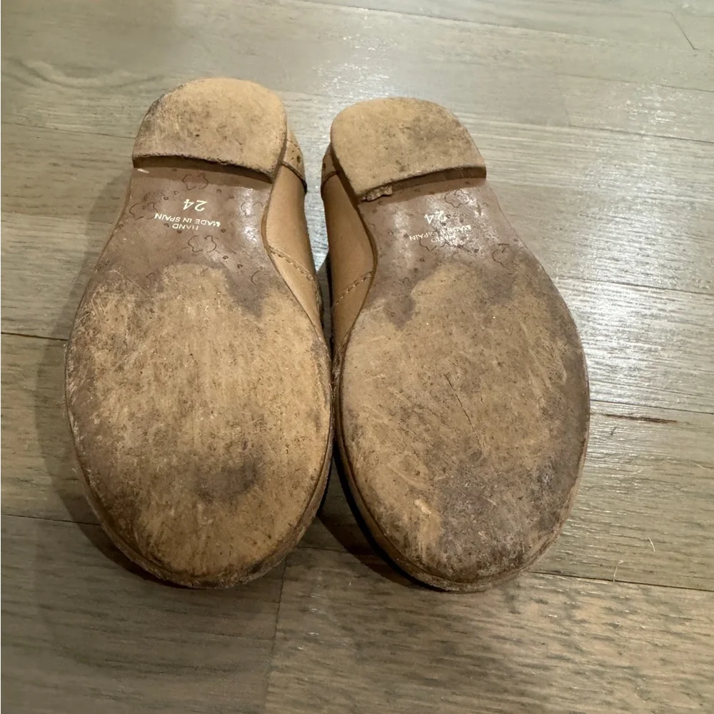 Papanatas Brown Leather Mary Janes Sz 24 Girls | Spanish Wingtip Shoes